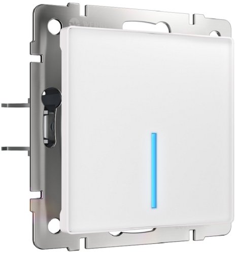 Выключатель сенсорный с подсветкой по Wi-Fi без рамки Werkel 2-кл. белый глянцевый картинка